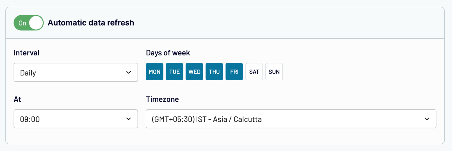 run data flow set up automatic refresh schedule